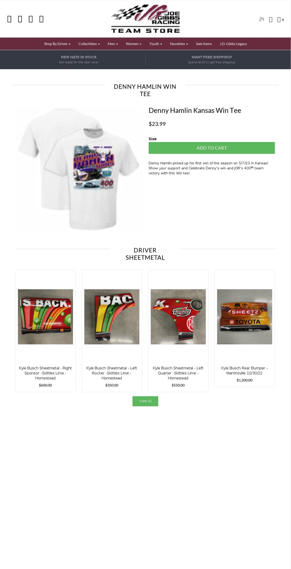 shopjgr.com — Shopify storefront screenshot