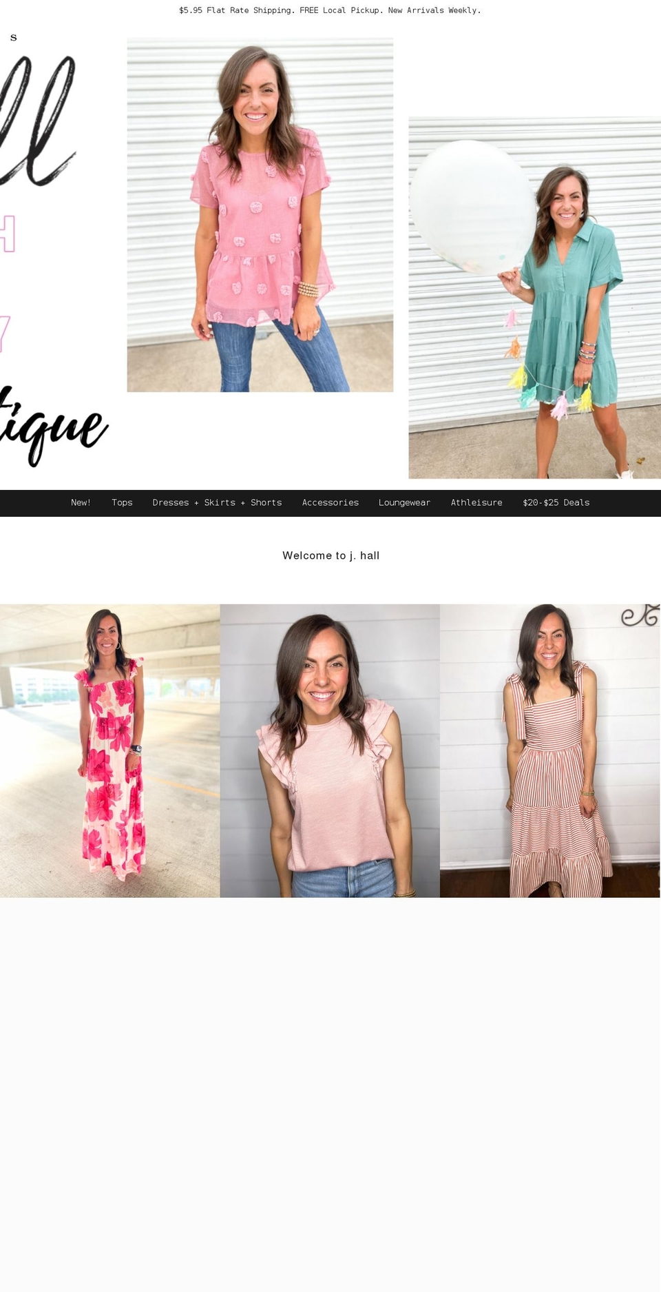 shopjhall.com shopify website screenshot