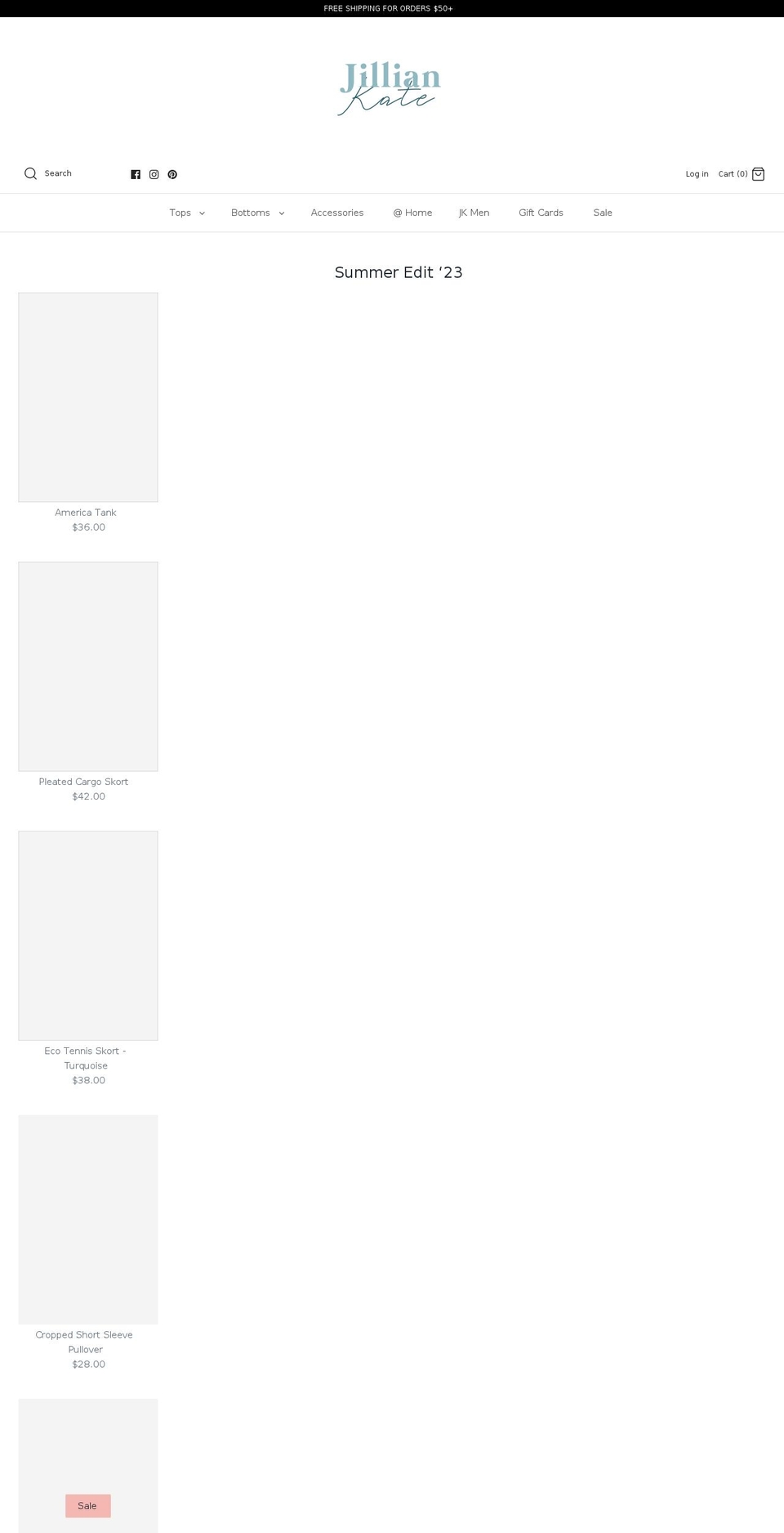 shopjilliankate.com shopify website screenshot