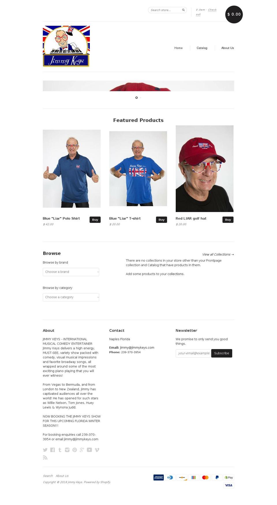 shopjimmykeys.com — Shopify storefront screenshot