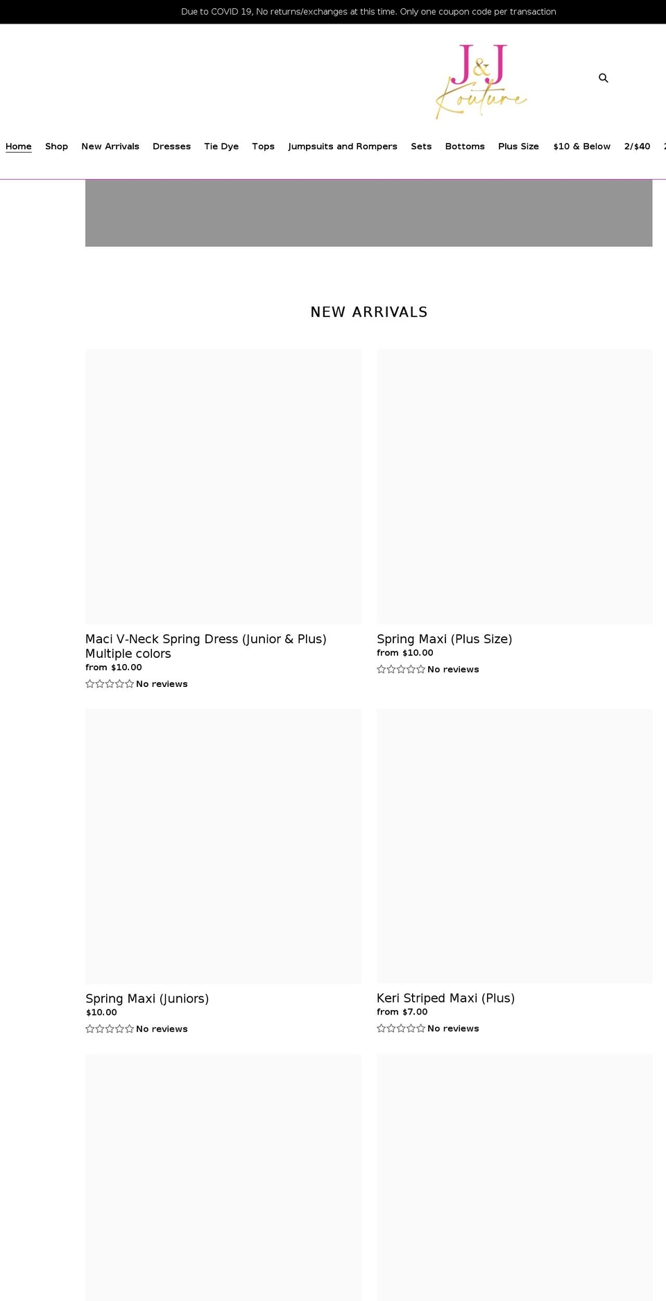 shopjjkouture.com shopify website screenshot