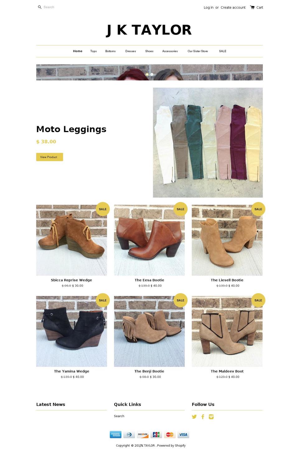 shopjktaylor.com shopify website screenshot