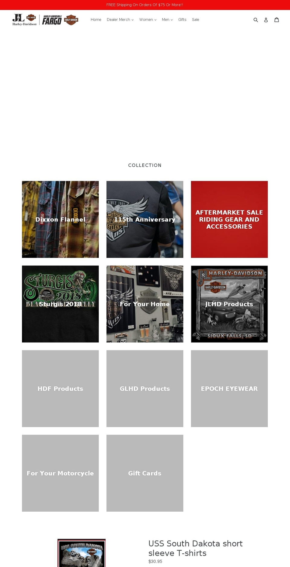 shopjl-harley.com shopify website screenshot