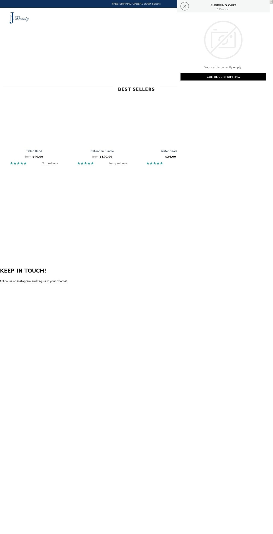 shopjnbeauty.com shopify website screenshot