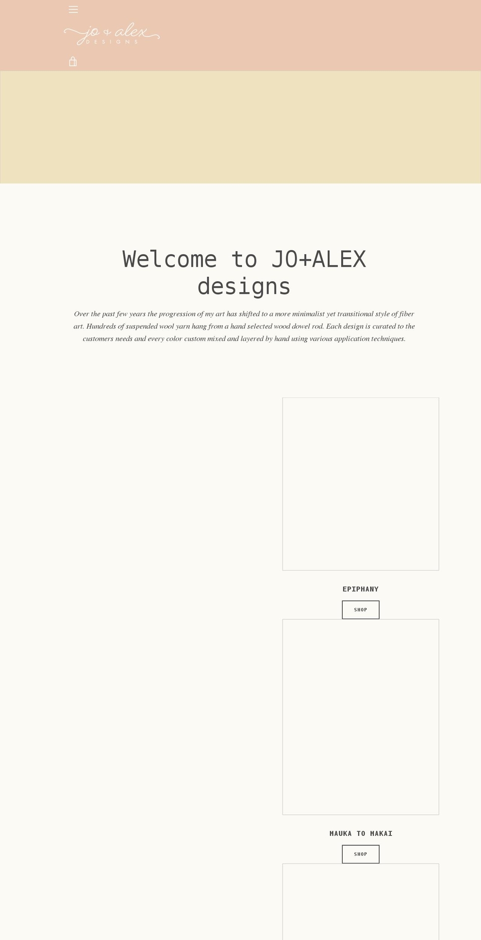 shopjoalexdesigns.com — Shopify storefront screenshot