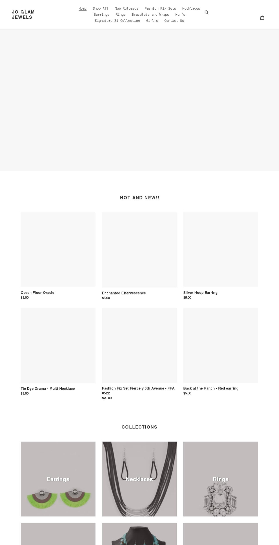 shopjoglamjewels.com shopify website screenshot