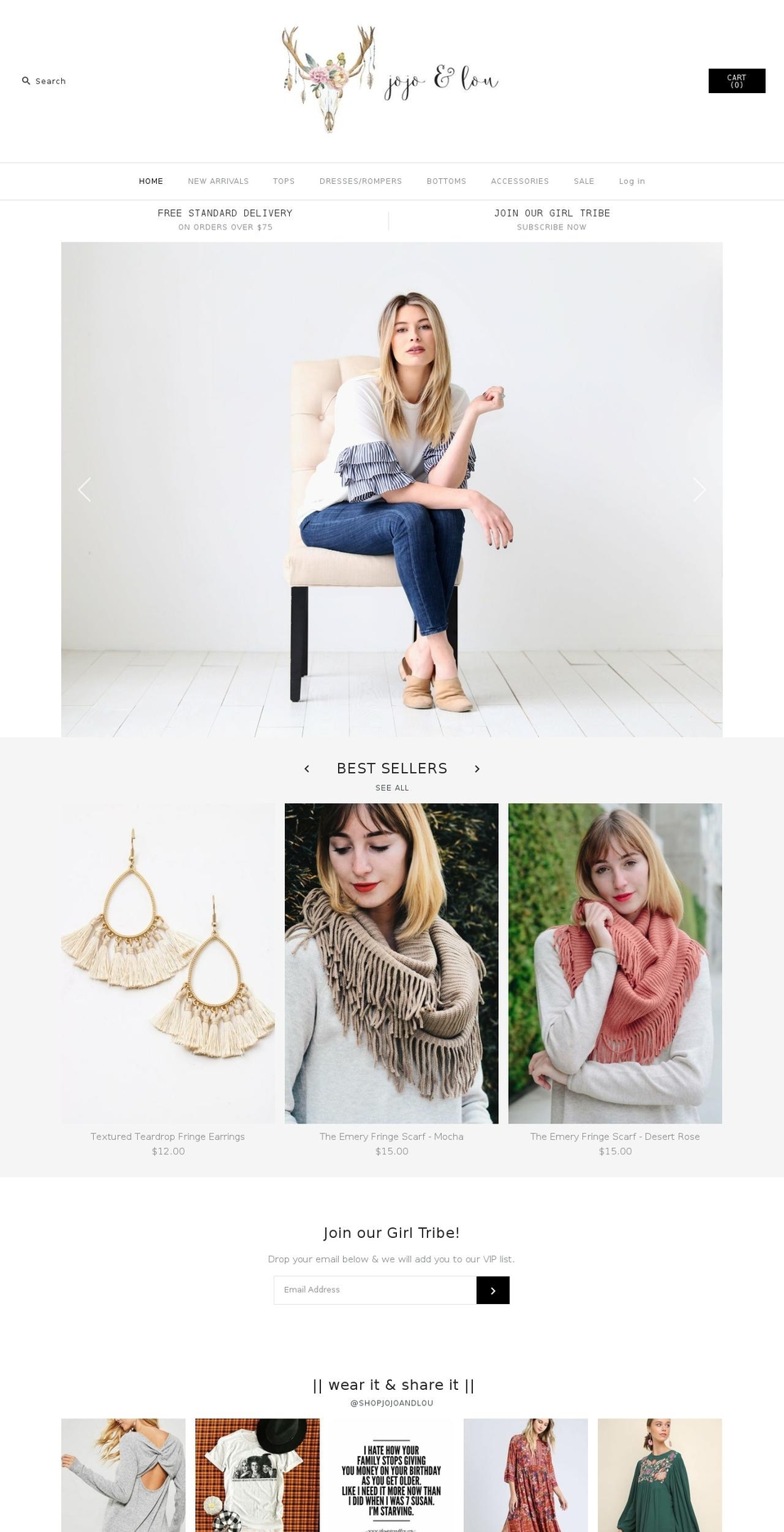 shopjojoandlou.com shopify website screenshot