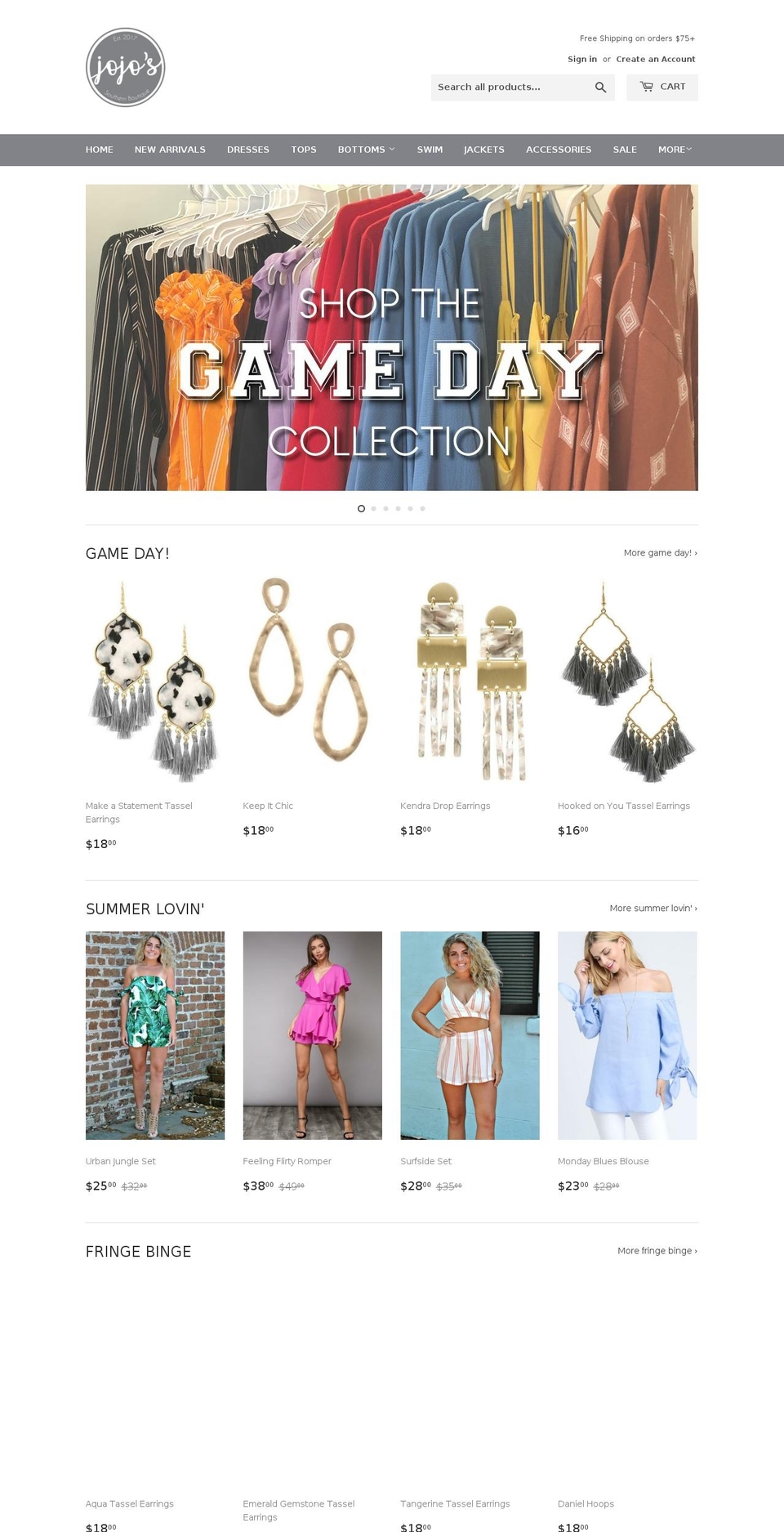 shopjojos.com shopify website screenshot