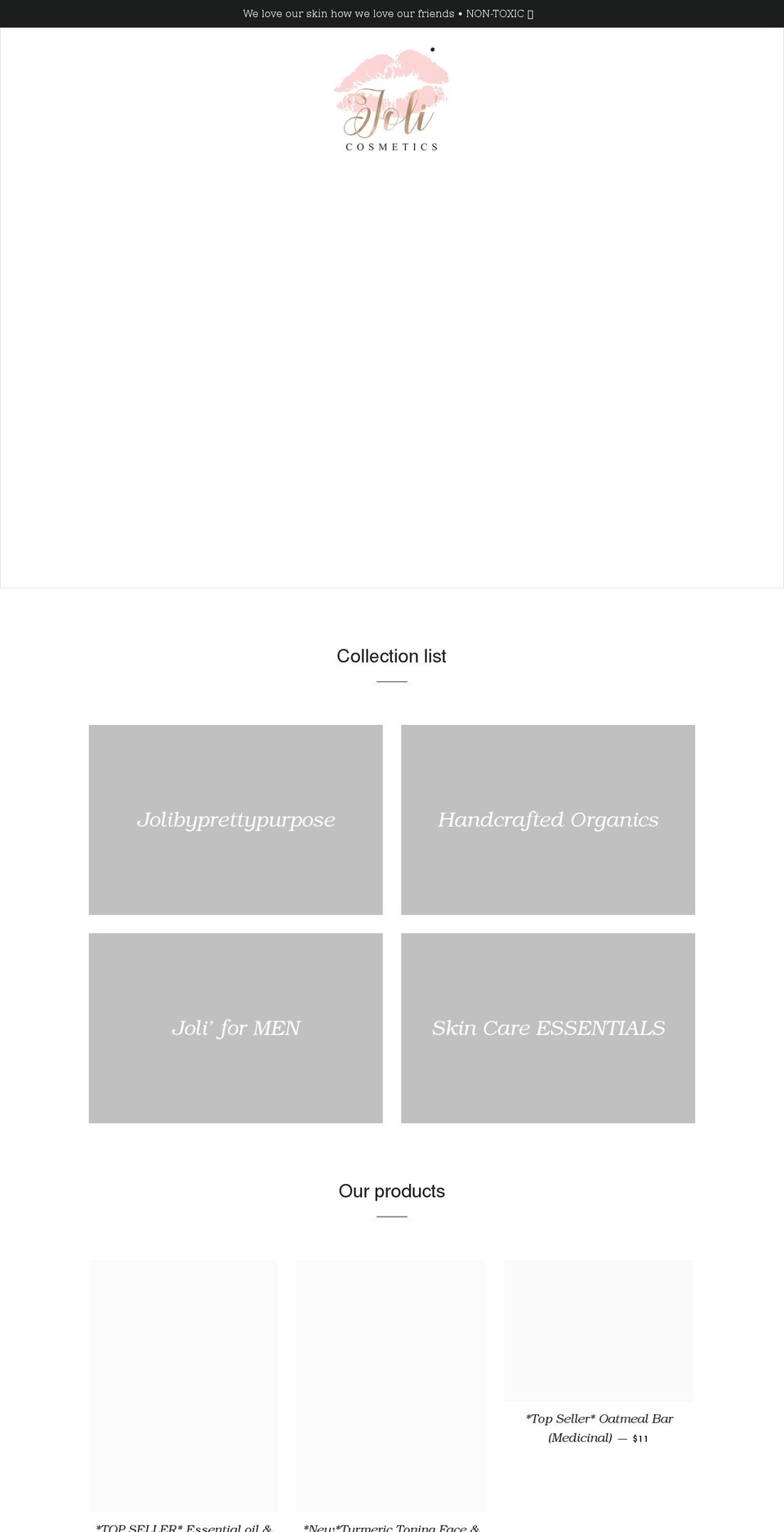 shopjolicosmetics.com shopify website screenshot