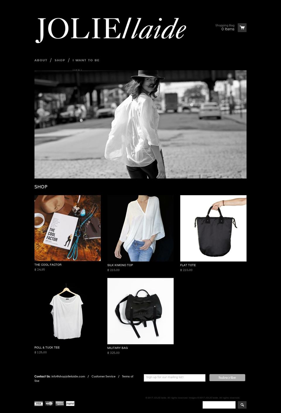 shopjolielaide.com shopify website screenshot