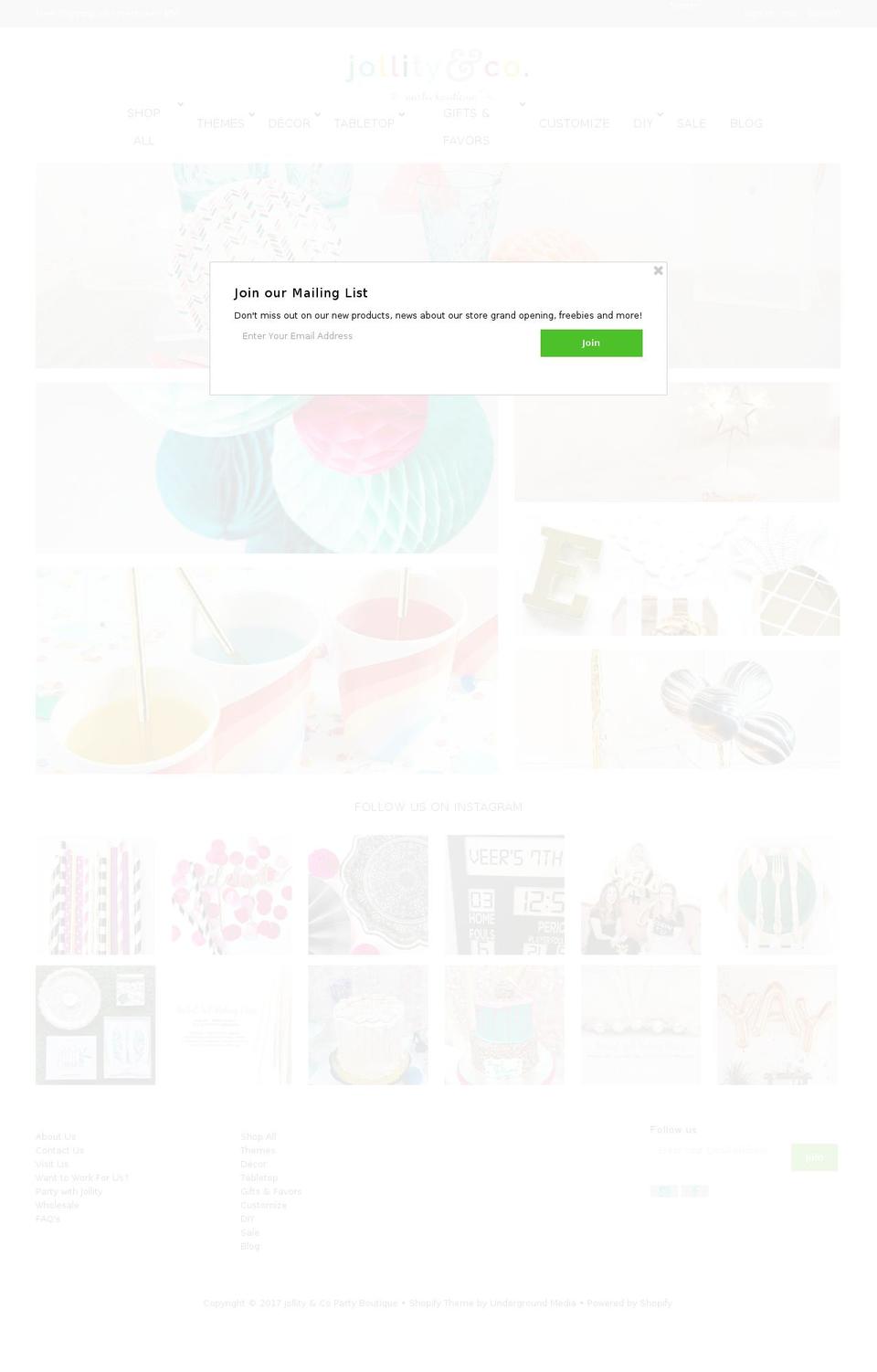 shopjollity.co shopify website screenshot