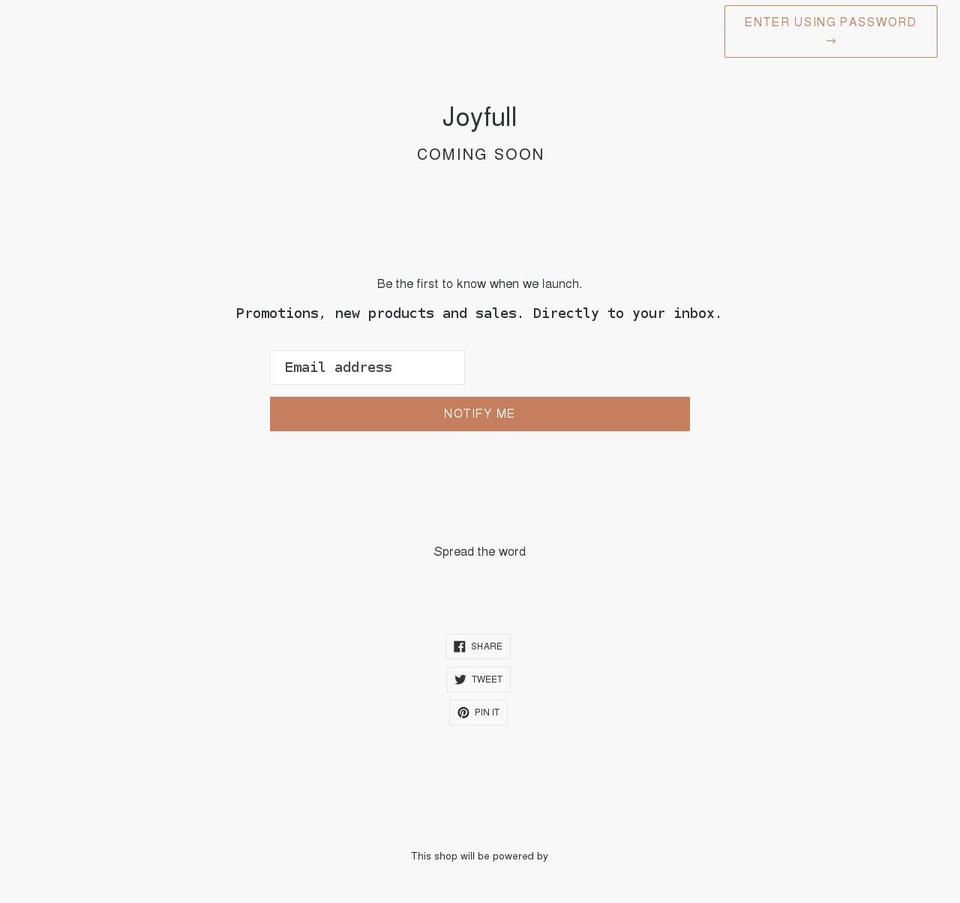 shopjoyfull.com shopify website screenshot