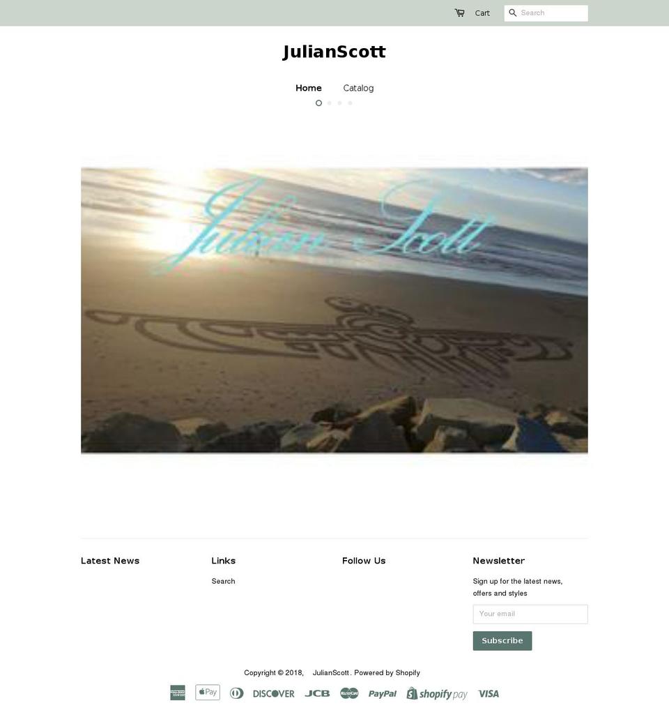 shopjulianscott.com — Shopify storefront screenshot