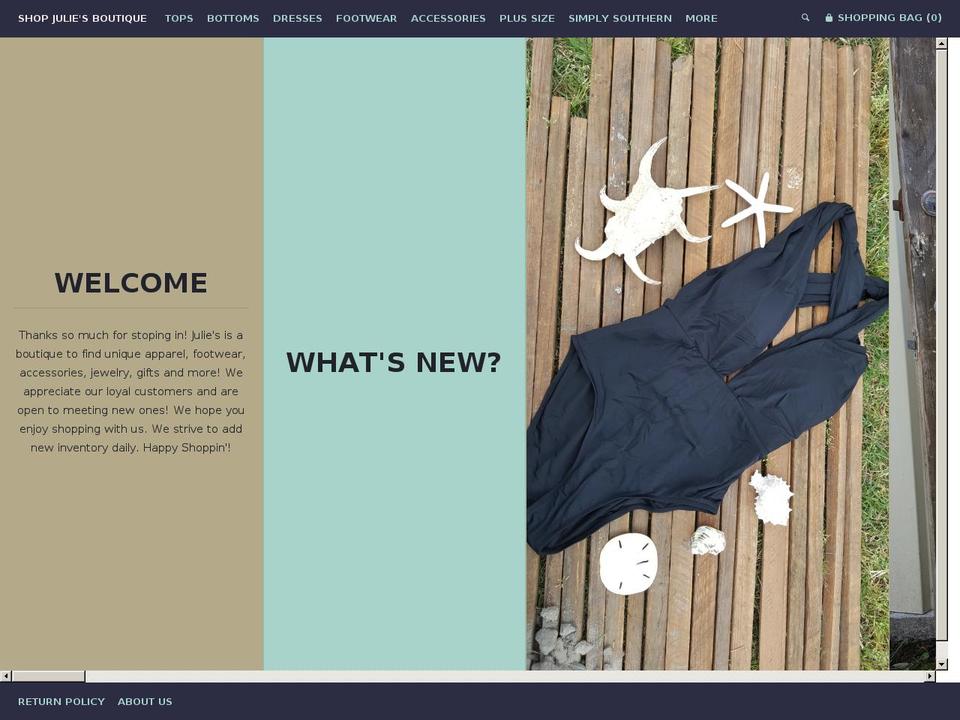 shopjuliesboutique.com shopify website screenshot