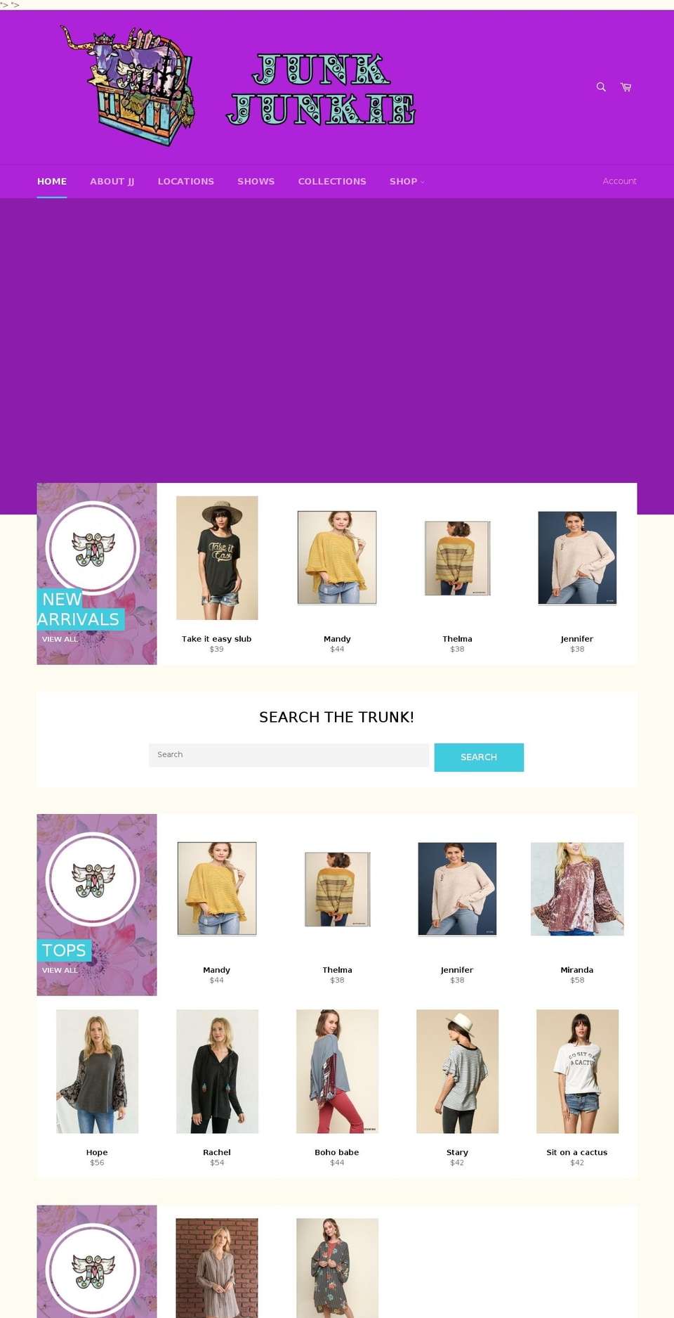 shopjunkjunkie.com — Shopify storefront screenshot