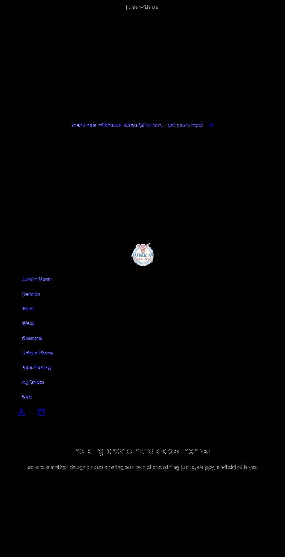 shopjunkndisorderly.myshopify.com shopify website screenshot