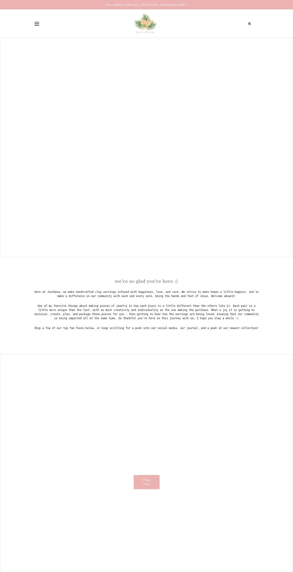 shopjustanna.com shopify website screenshot