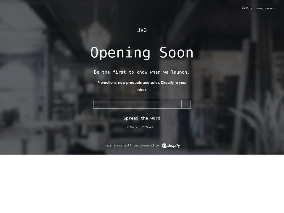 shopjvo.com shopify website screenshot
