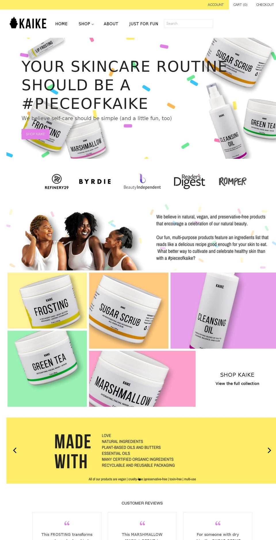 shopkaike.com shopify website screenshot