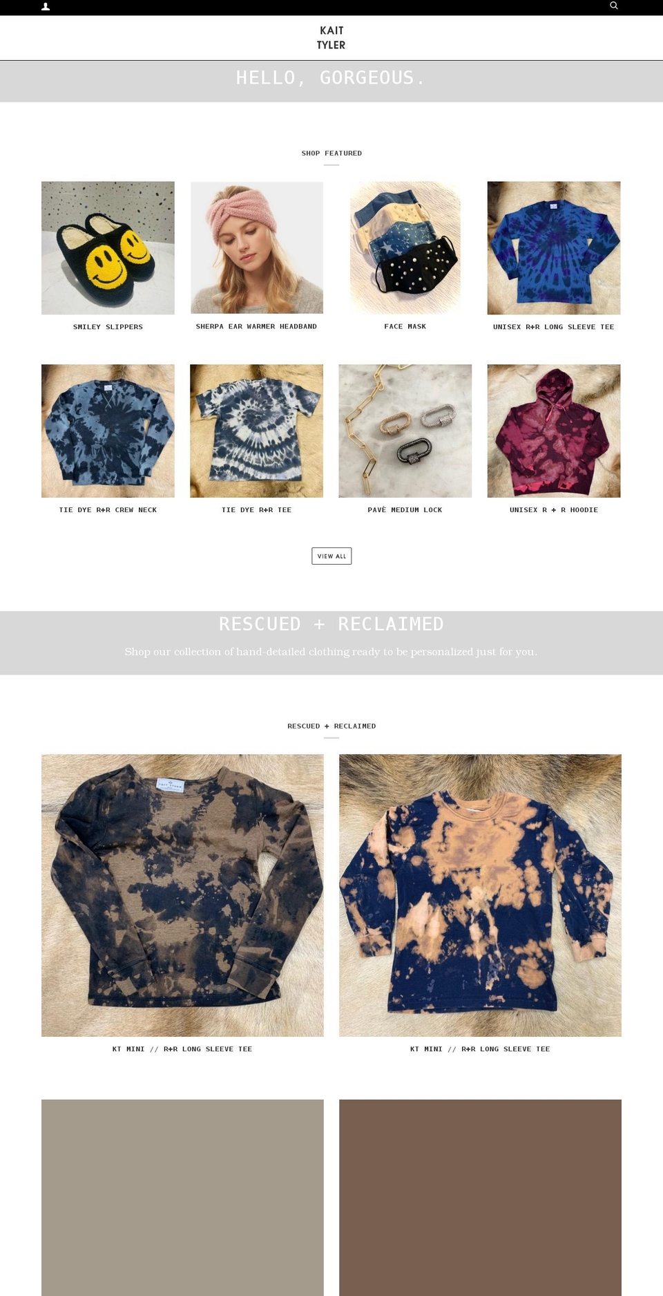shopkaittyler.com shopify website screenshot