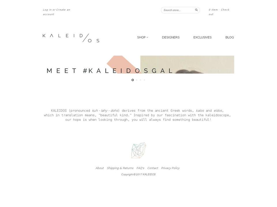 shopkaleidos.com shopify website screenshot
