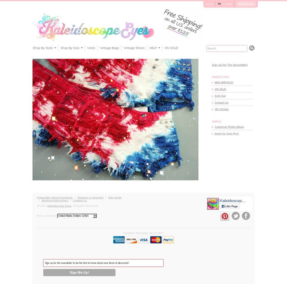 Radiance Shopify theme site example shopkaleidoscopeeyes.com