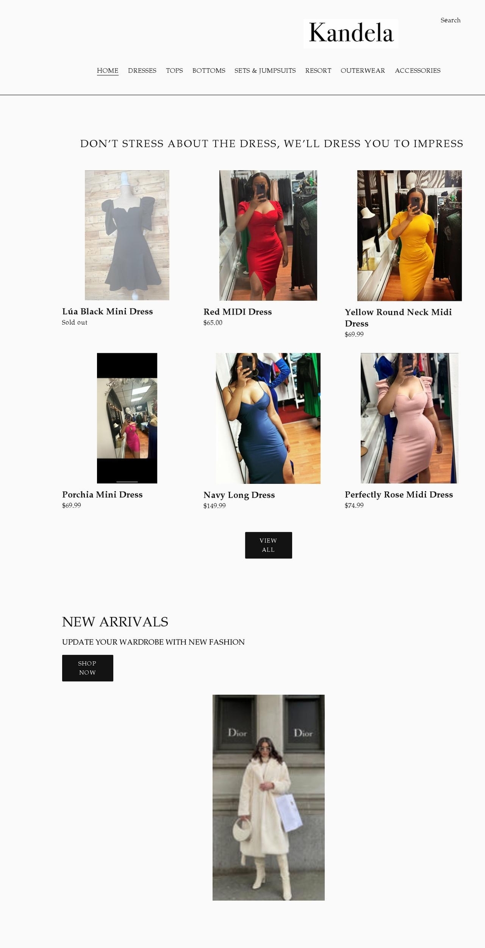 shopkandela.com shopify website screenshot
