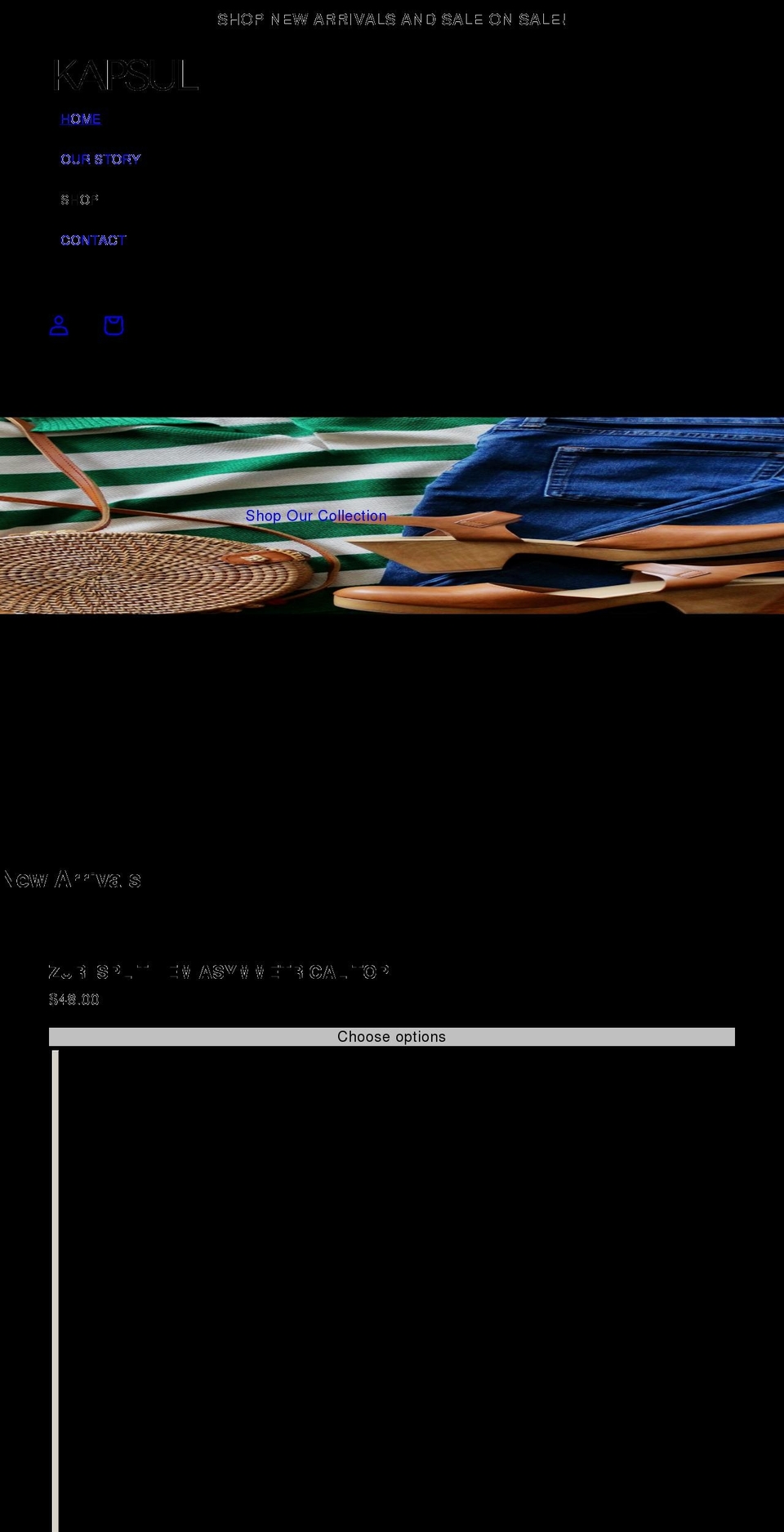 shopkapsul.com shopify website screenshot