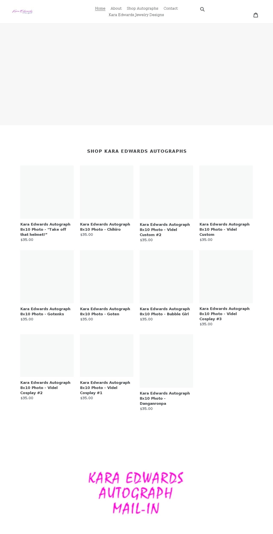 shopkaraedwards.com shopify website screenshot