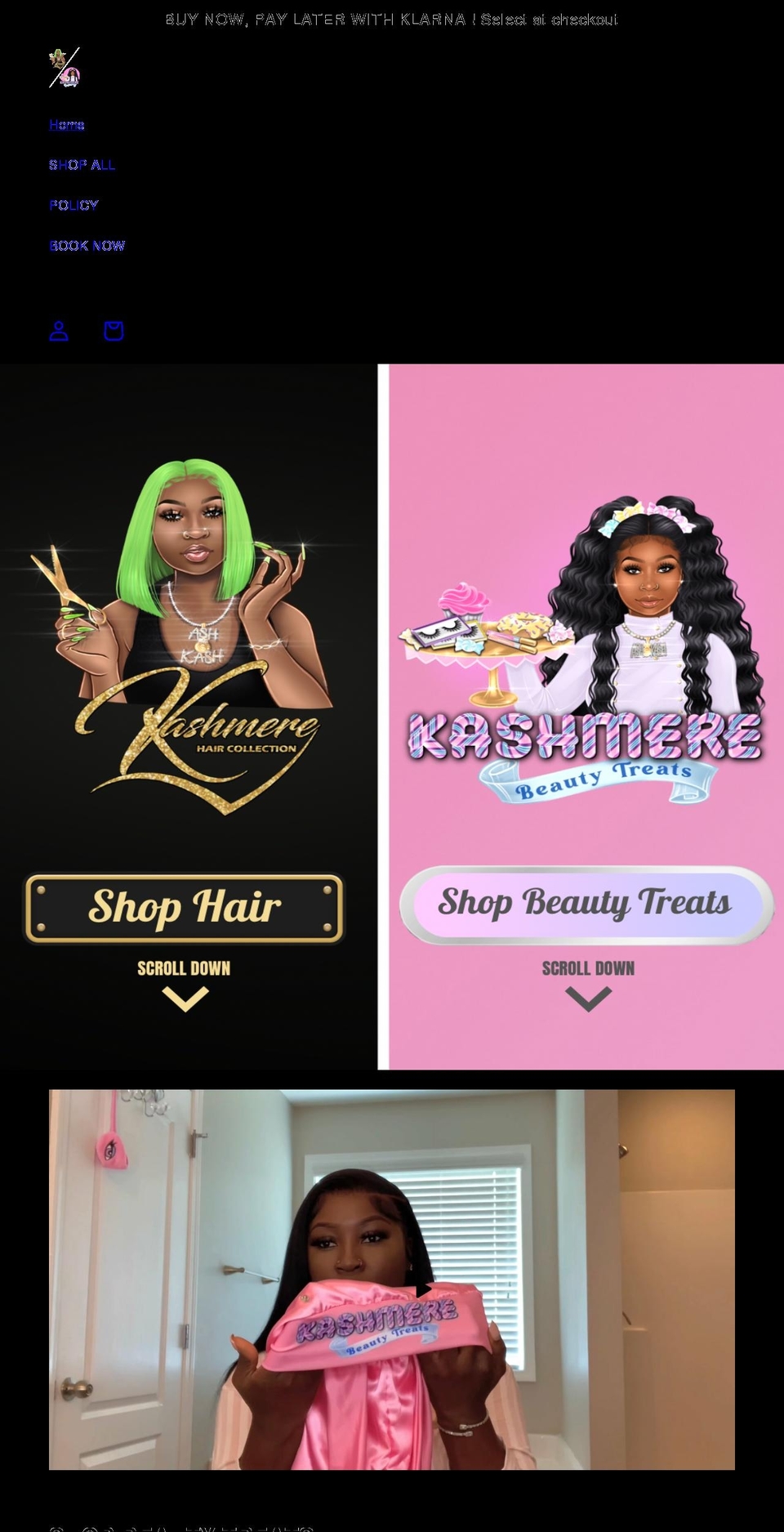 shopkashmerehair.com shopify website screenshot