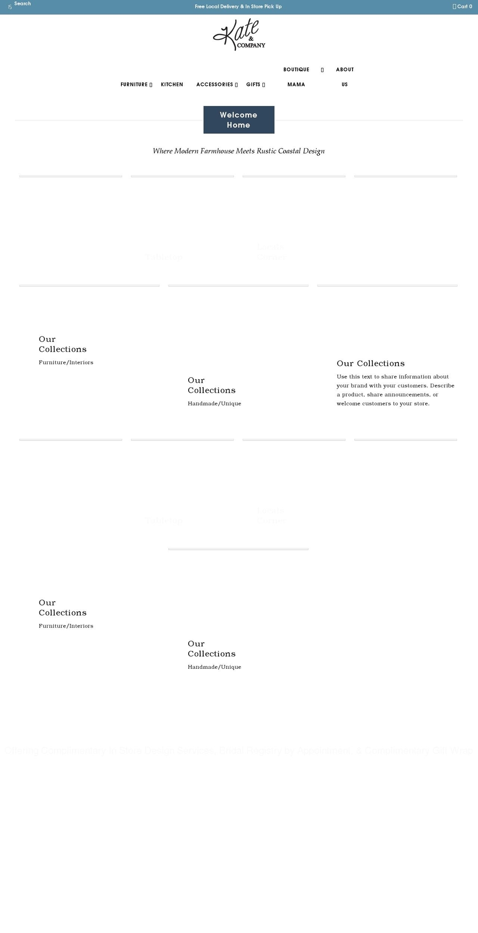 shopkateandcompanynj.com shopify website screenshot