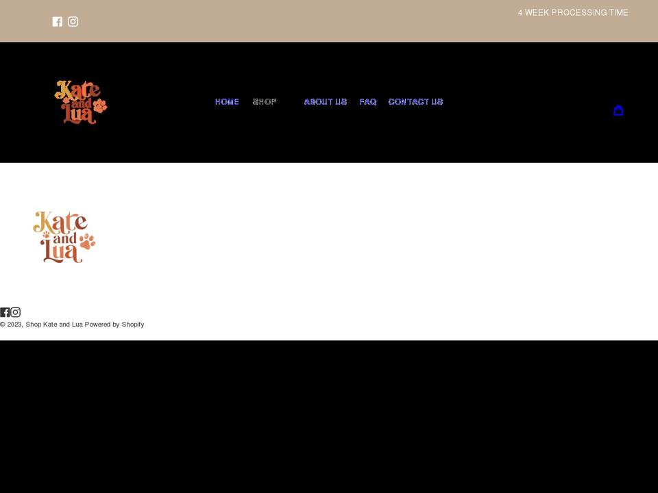 shopkateandlua.com shopify website screenshot