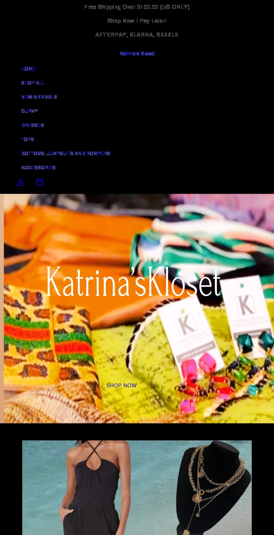 shopkatrinaskloset.com shopify website screenshot