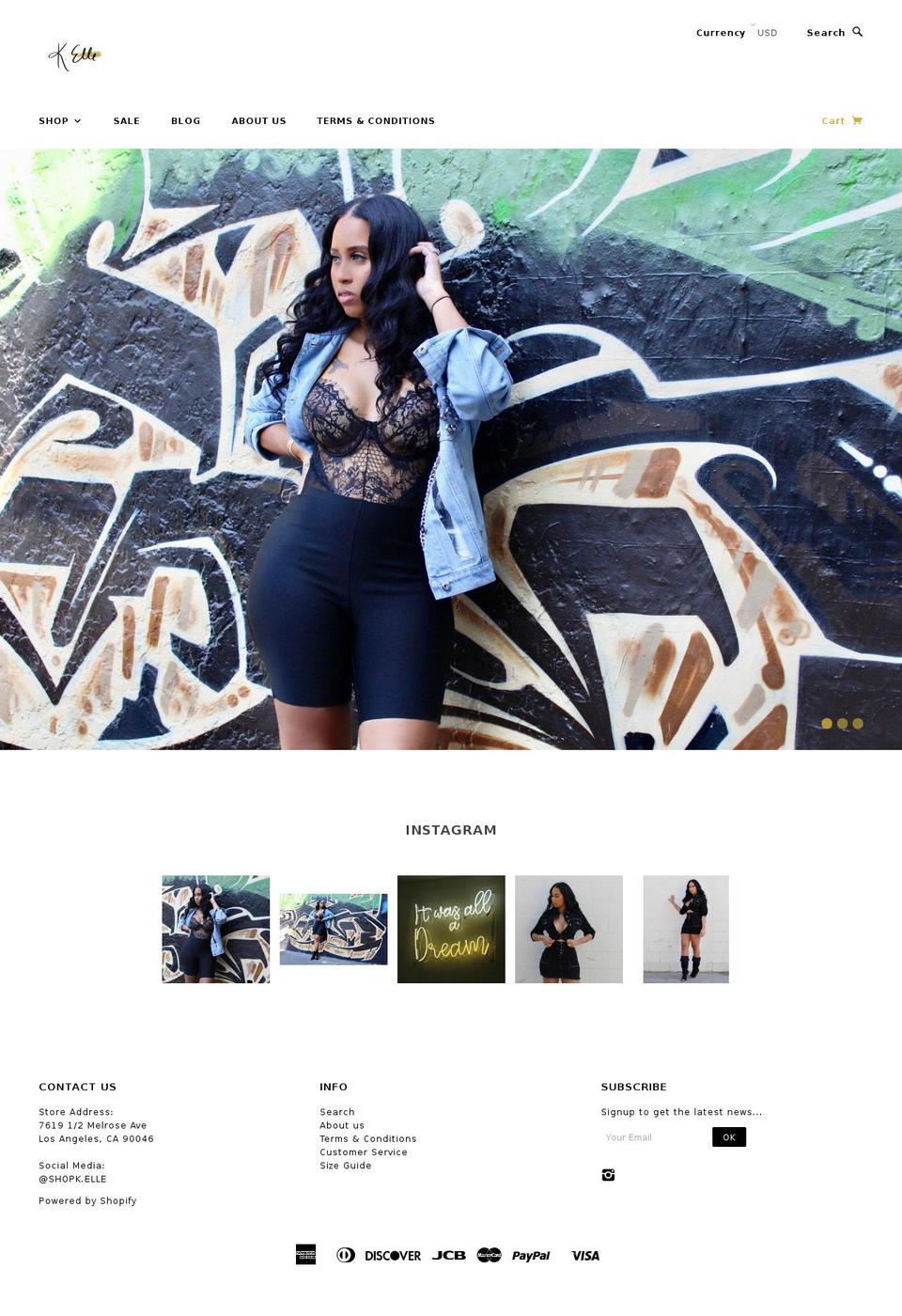 shopkayelle.com — Shopify storefront screenshot