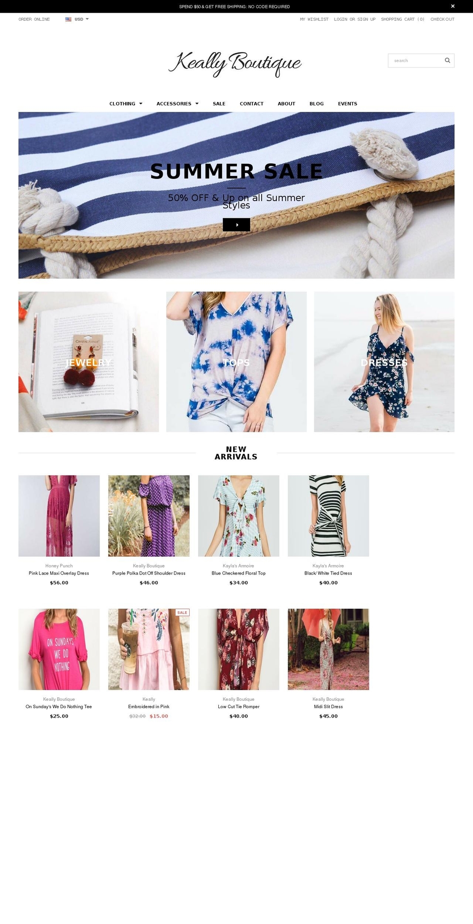 shopkeally.com — Shopify storefront screenshot