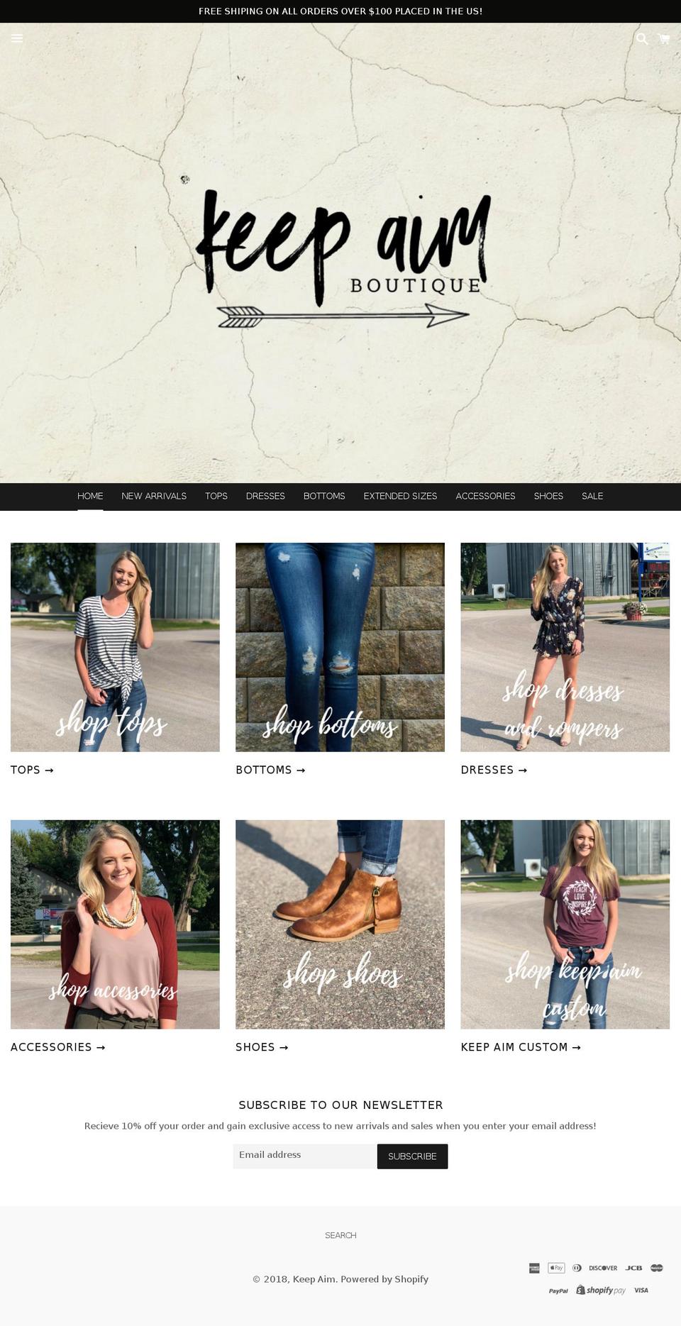 shopkeepaim.com — Shopify storefront screenshot