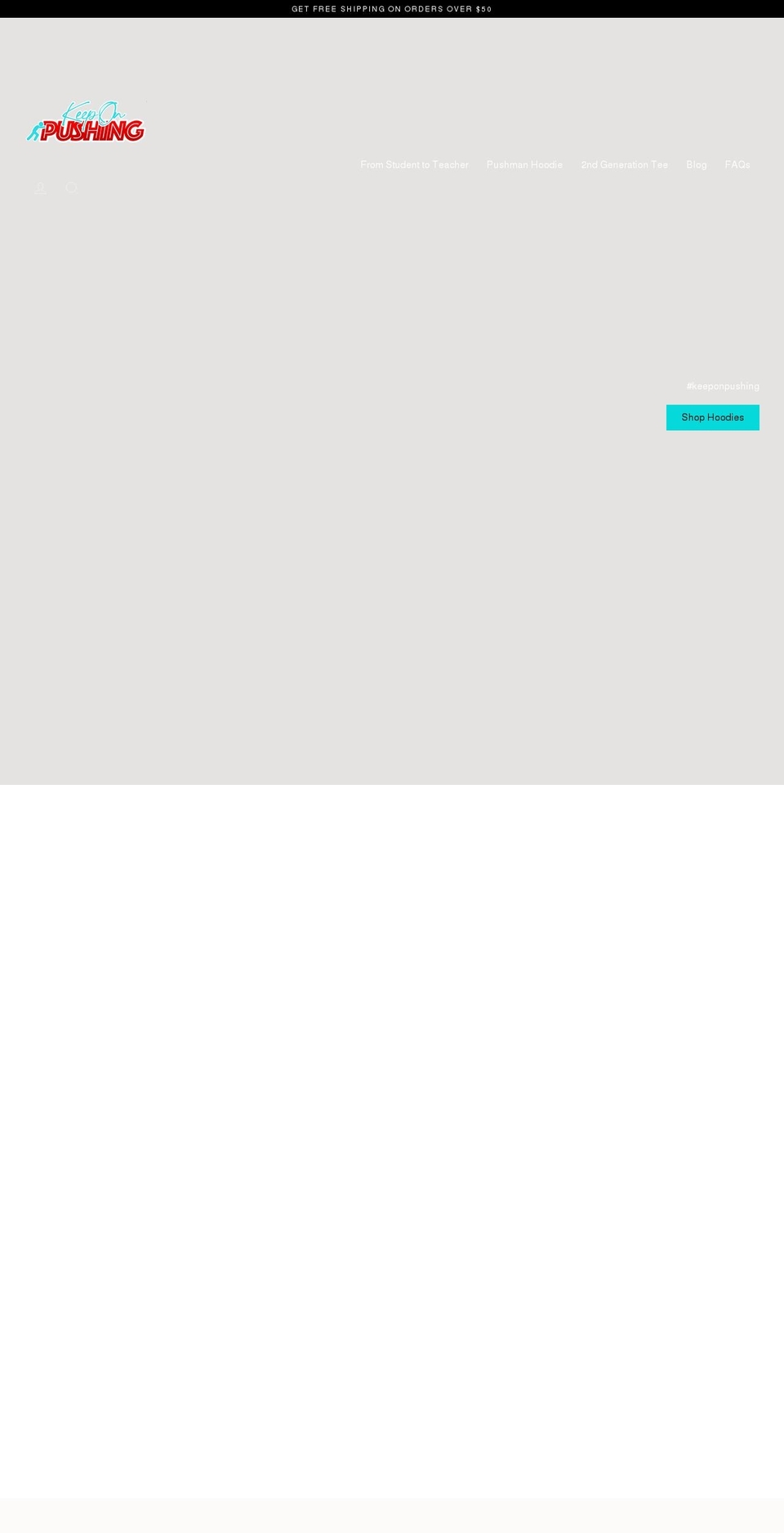 shopkeeponpushing.com shopify website screenshot