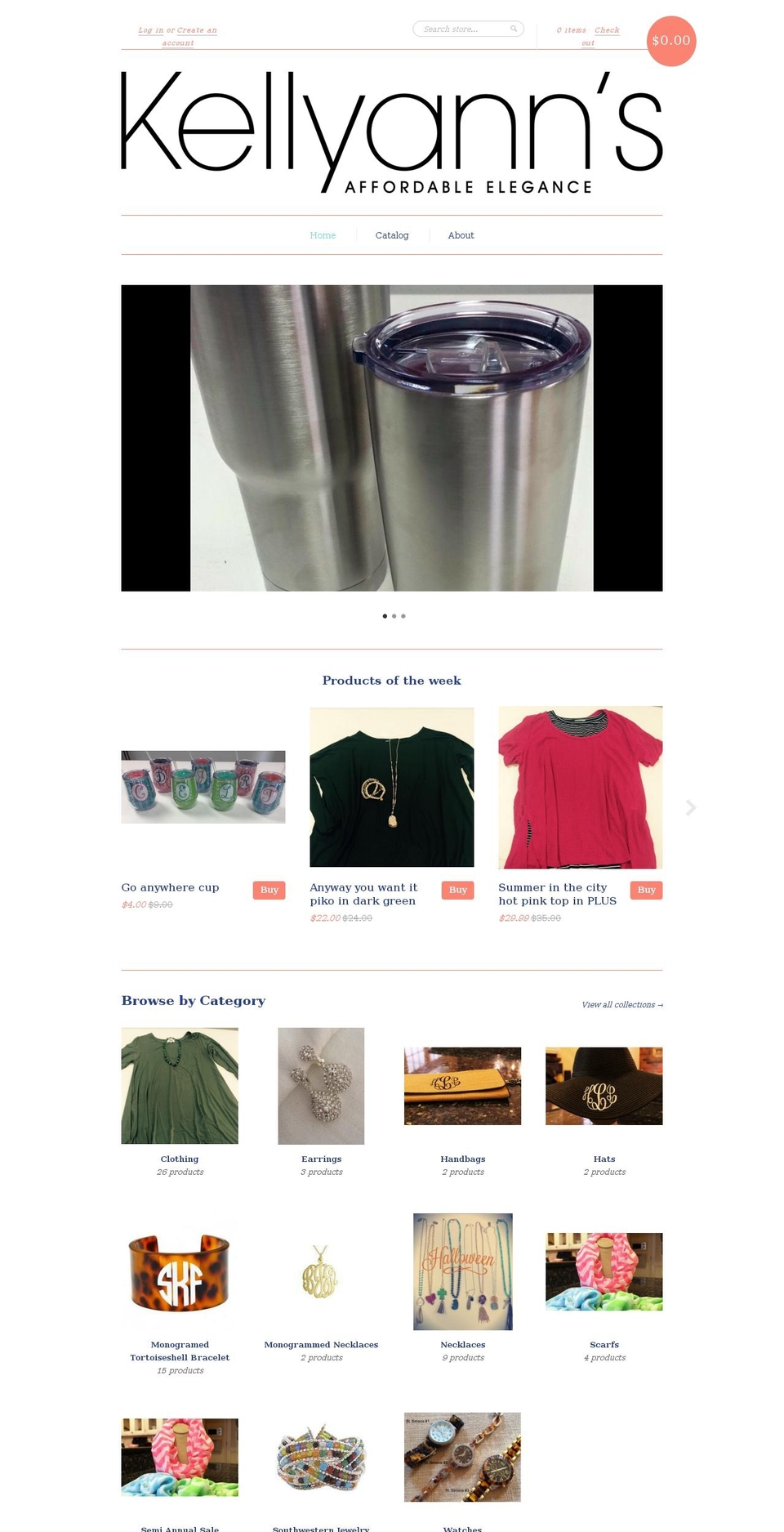 shopkellyanns.com shopify website screenshot