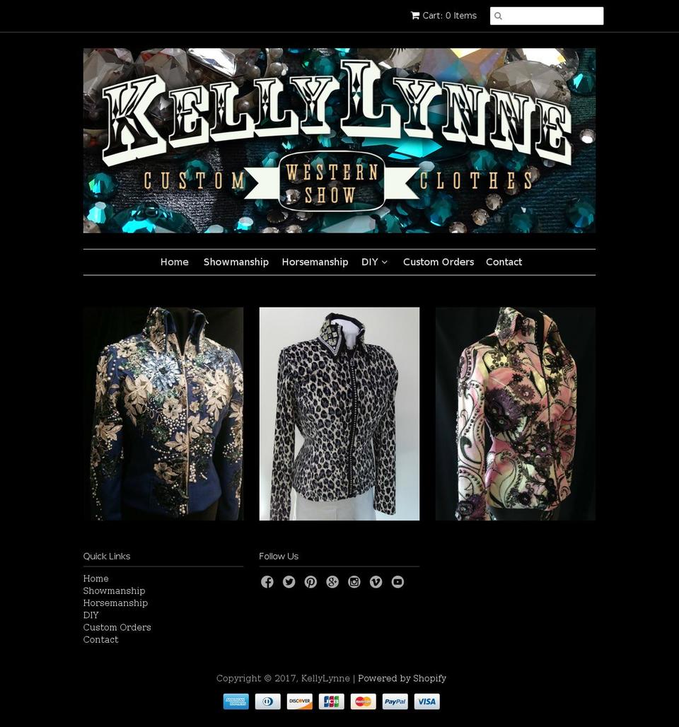 shopkellylynne.com shopify website screenshot