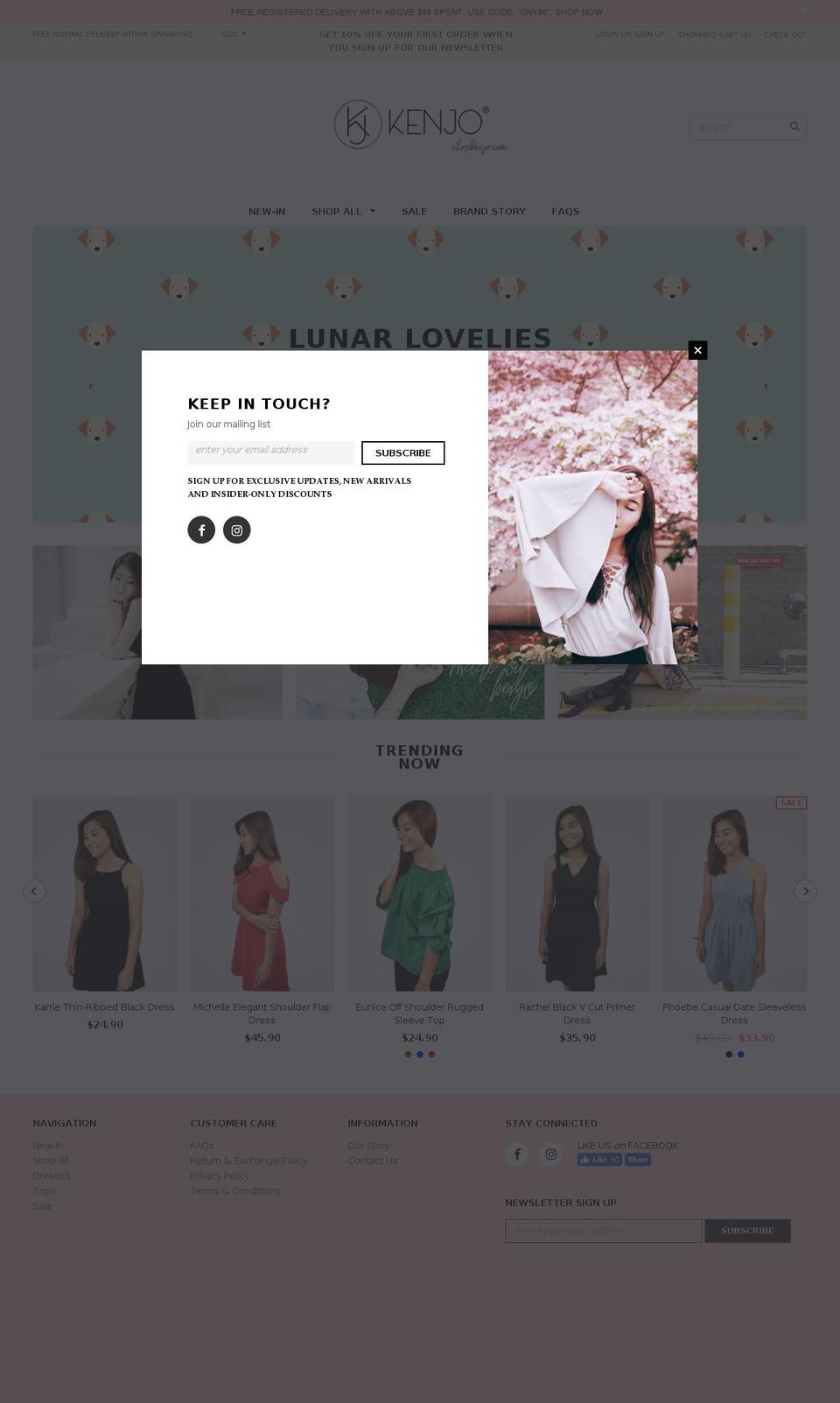 shopkenjo.com shopify website screenshot