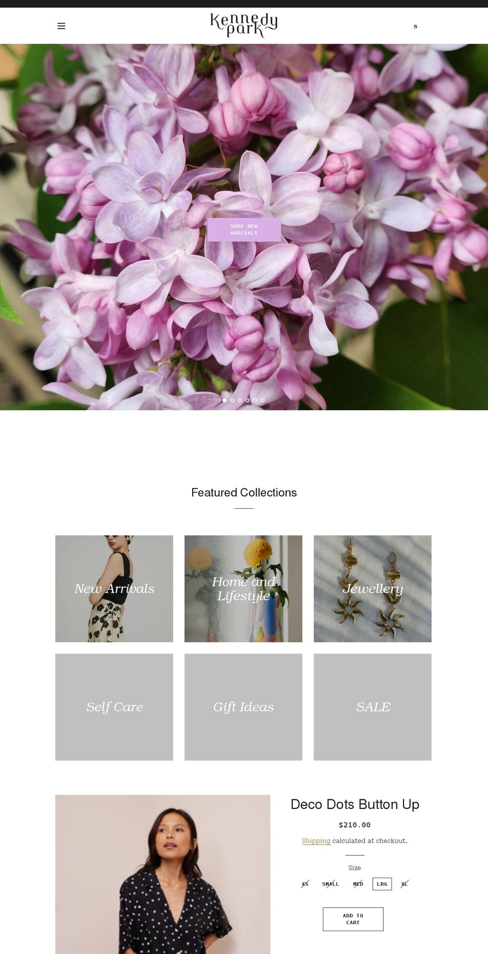 shopkennedypark.com shopify website screenshot