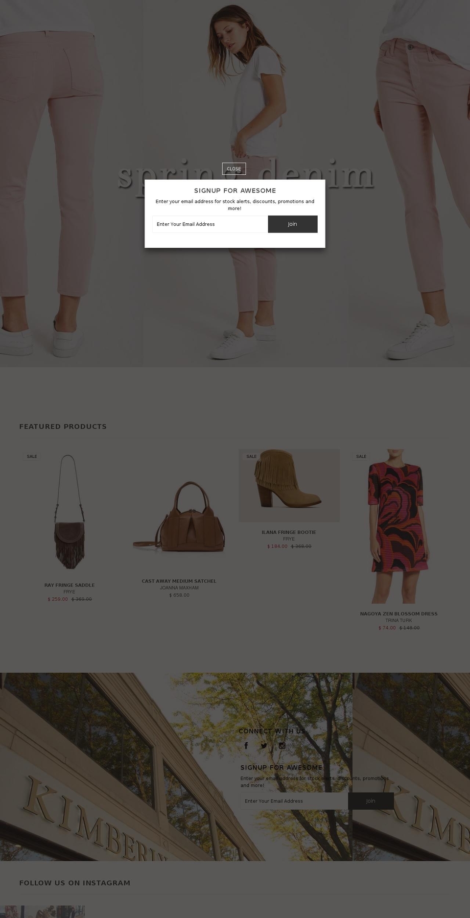 shopkimberly.com shopify website screenshot