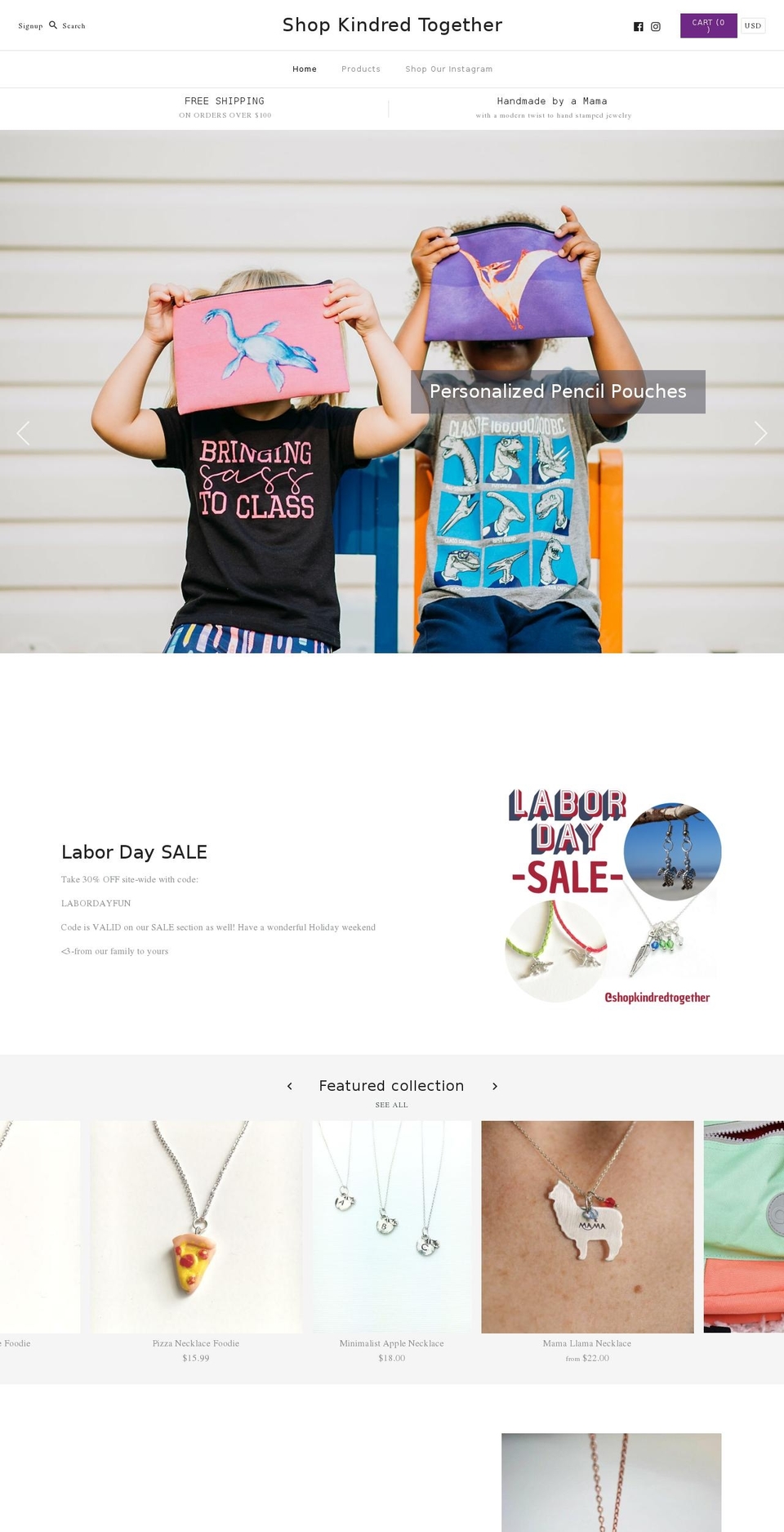 shopkindredtogether.com — Shopify storefront screenshot