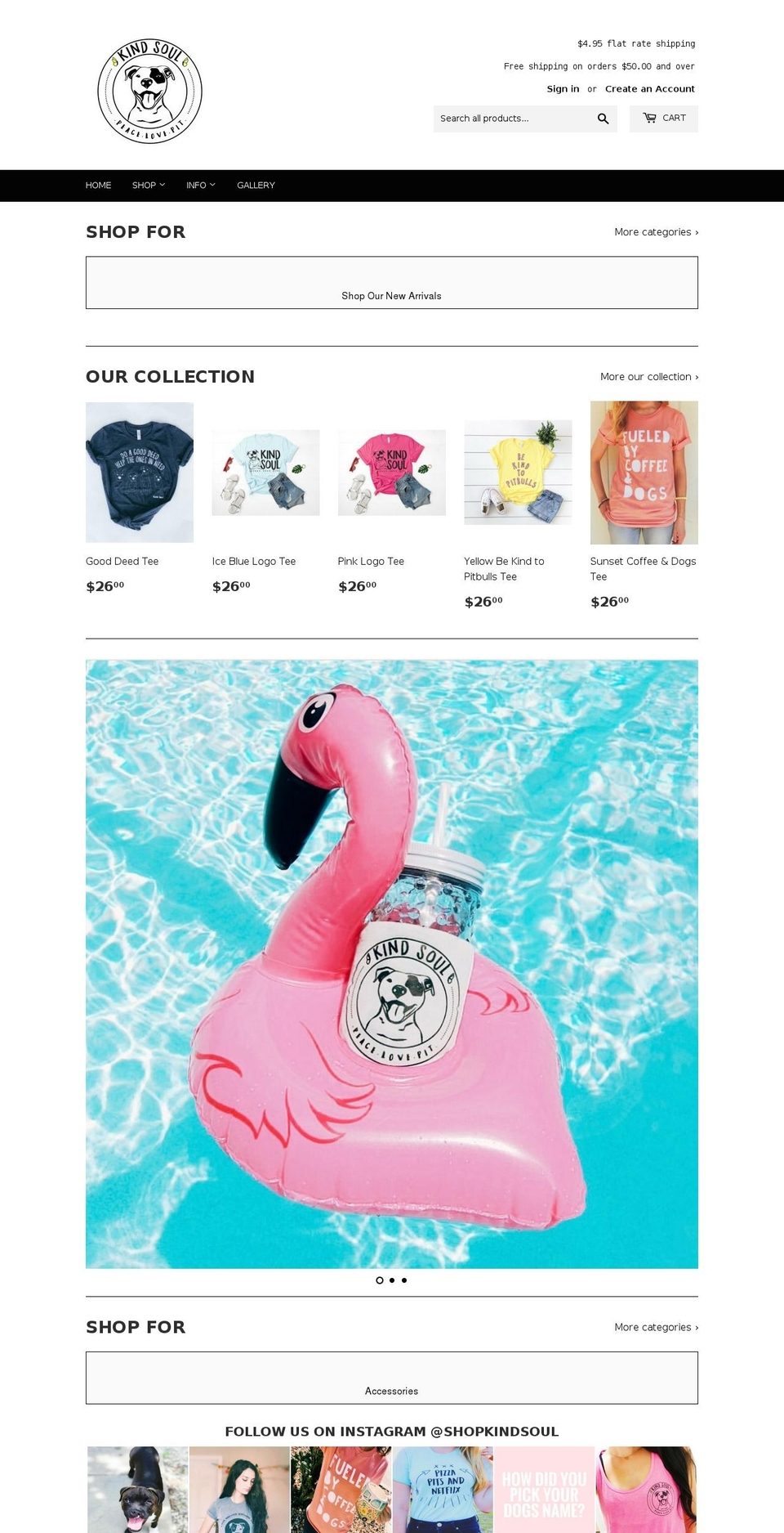 shopkindsoul.com — Shopify storefront screenshot