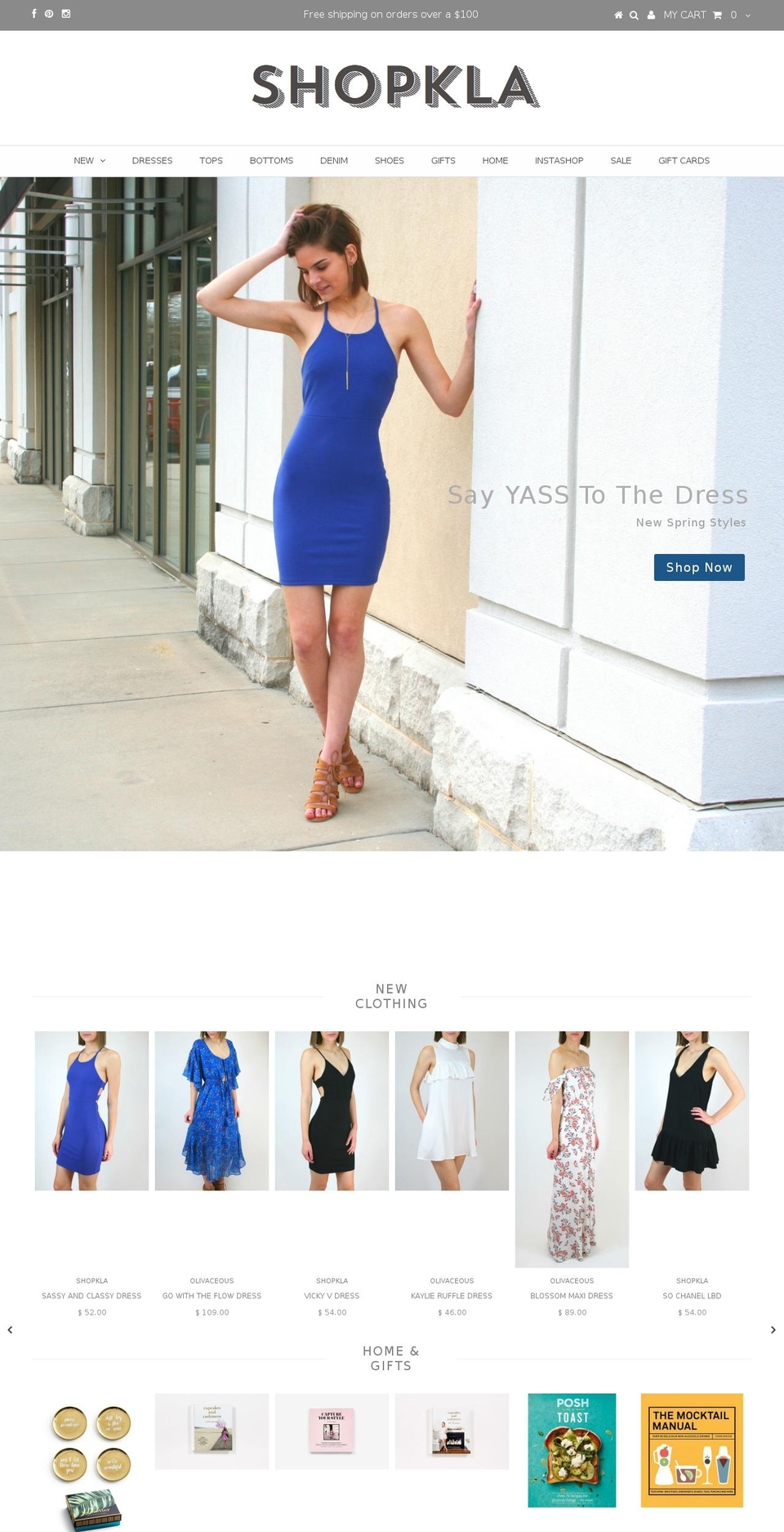 shopkla.com shopify website screenshot