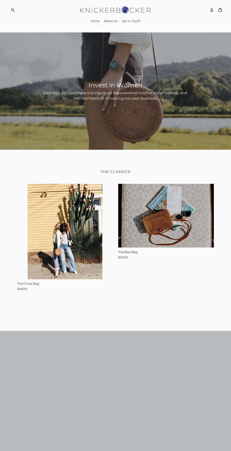 shopknickerbocker.com shopify website screenshot