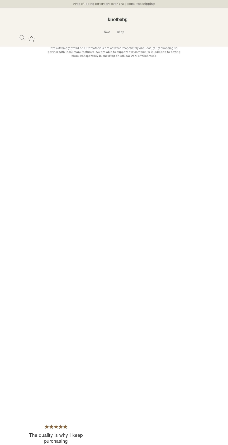 shopknotbaby.com shopify website screenshot