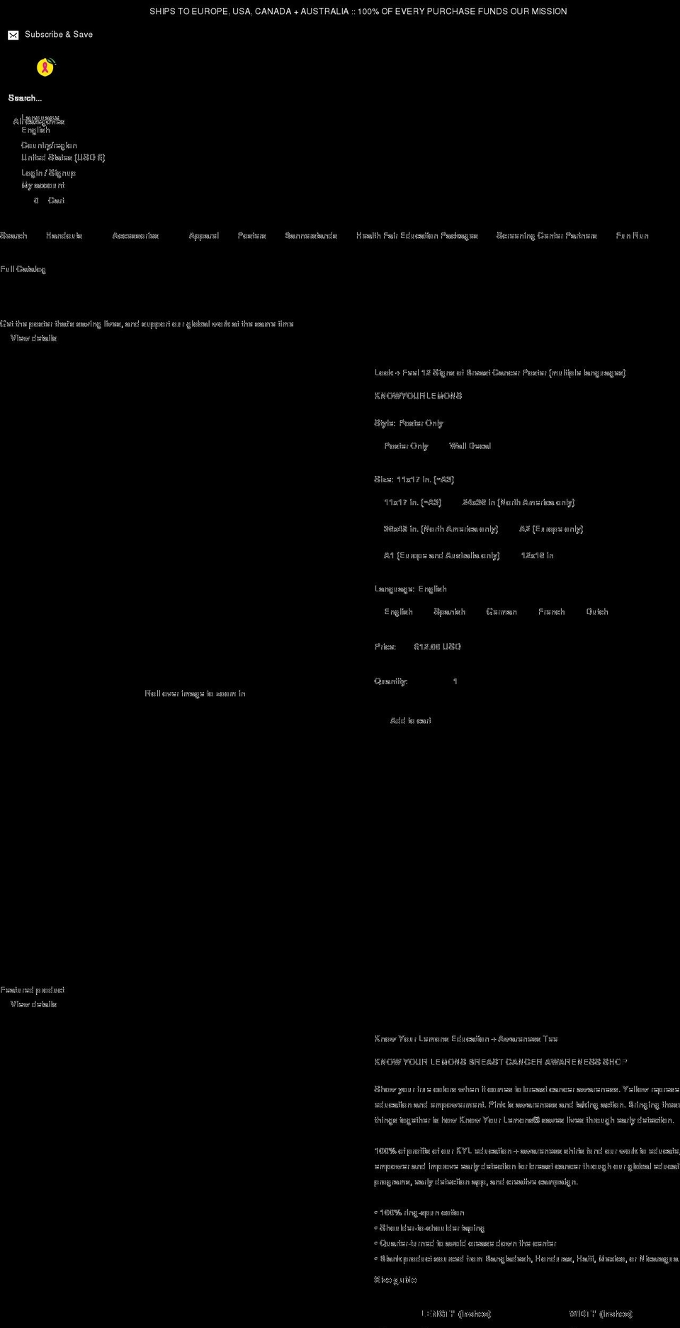 shopknowyourlemons.com shopify website screenshot