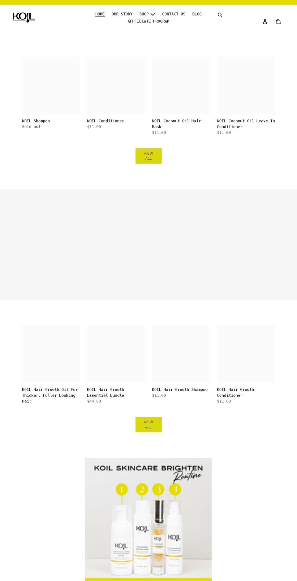 shopkoil.com shopify website screenshot