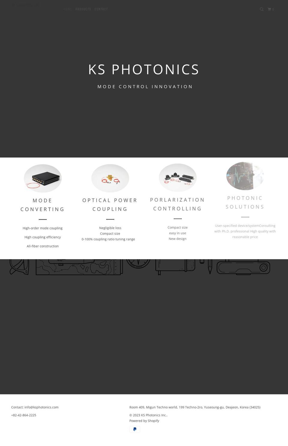 shopksphotonics.com — Shopify storefront screenshot